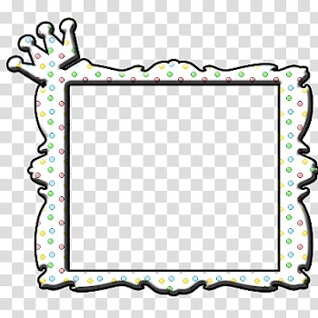 Christmas gift special, square white and multicolored frame art transparent background PNG clipart