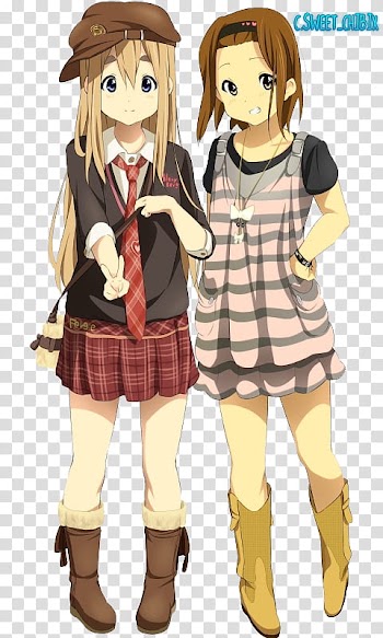 Christmas gift special, two female anime characters transparent background PNG clipart