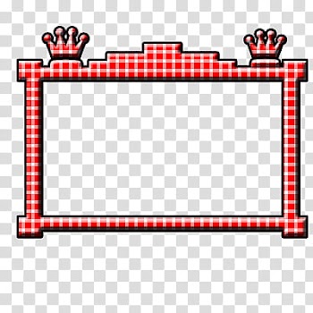 Christmas gift special, white and red plaid border transparent background PNG clipart
