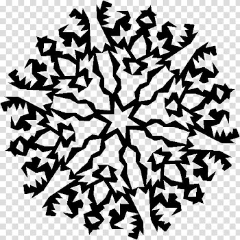 Christmas Gimp Brushes, round black floral illustration transparent background PNG clipart