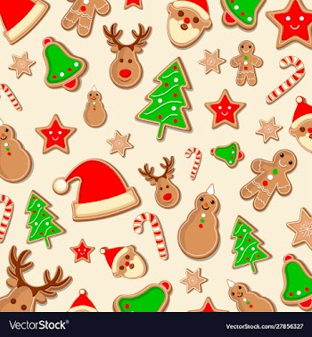 Christmas gingerbread cookies vector image