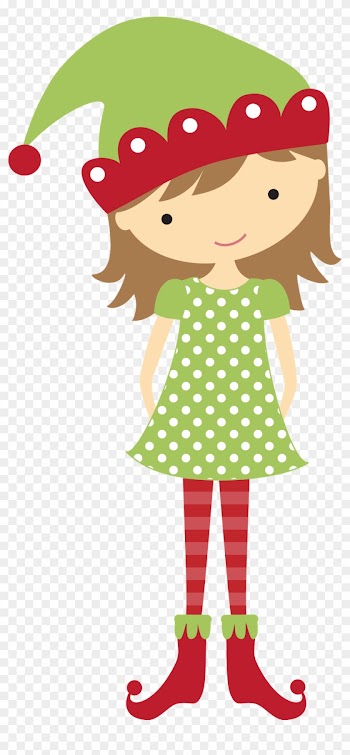 Christmas Girl Elf Clip Art - Christmas Elf Girl Clip Art