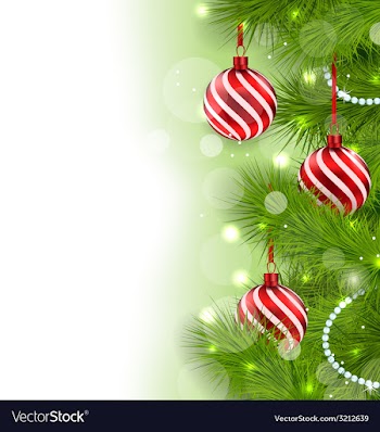  					Christmas glowing background with fir branches and vector image														