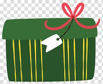 Christmas Graphics, green giftbox transparent background PNG clipart