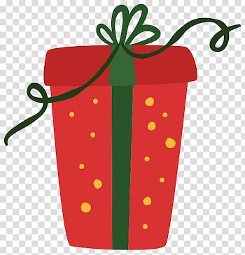 Christmas Graphics, red gift box illustration transparent background PNG clipart