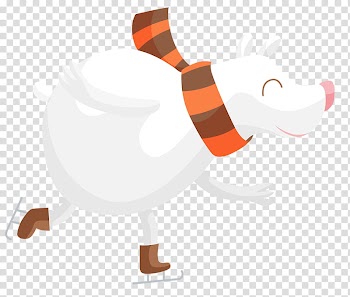 Christmas Graphics, skiing animal illustration transparent background PNG clipart