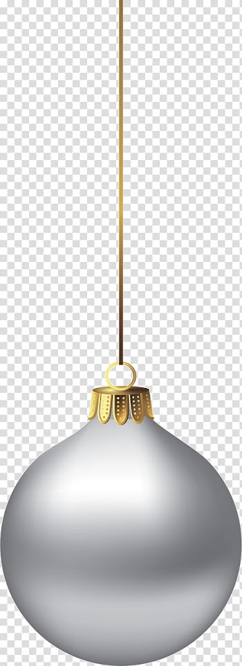 Christmas, gray Christmas bauble transparent background PNG clipart