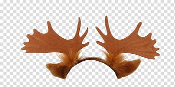 Christmas, gray reindeer headband transparent background PNG clipart