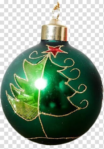 Christmas , green bauble transparent background PNG clipart