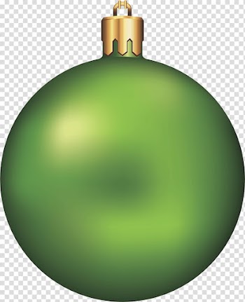 Christmas, green Christmas bauble illustration transparent background PNG clipart