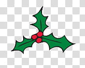 Christmas, green leaves art transparent background PNG clipart