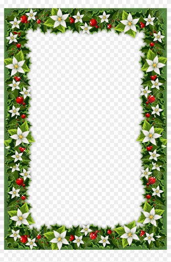 Christmas Green Png Photo Frame - Green Christmas Frame Png