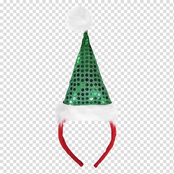 Christmas, green, white, and red Christmas hat transparent background PNG clipart
