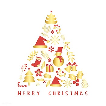 Christmas greeting badge vector | Free stock vector - 494263