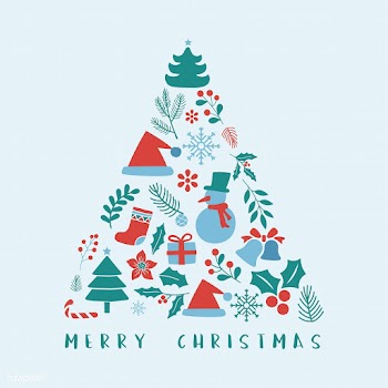 Christmas greeting badge vector | Free stock vector - 494285