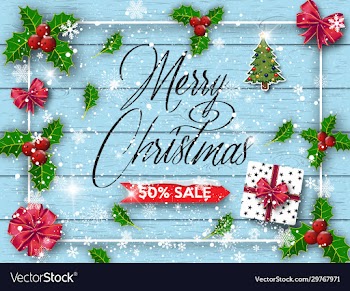 christmas greeting card merry lettering