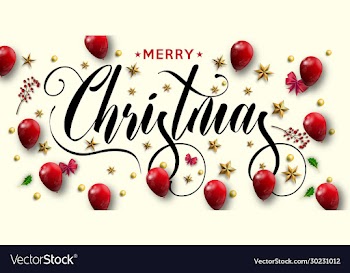 christmas greeting card merry lettering
