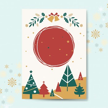 Christmas greeting card mockup vector | Free stock vector - 494173