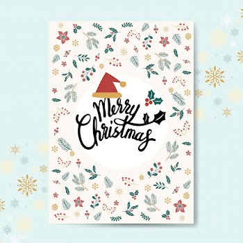 Christmas greeting card mockup vector | Free stock vector - 494217