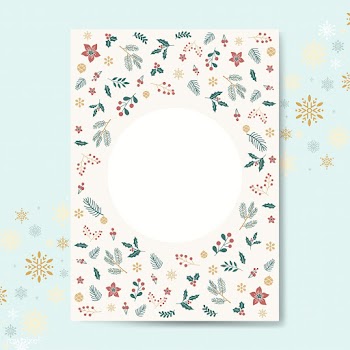 Christmas greeting card mockup vector | Free stock vector - 494234