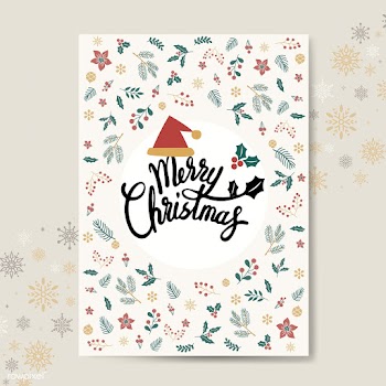 Christmas greeting card mockup vector | Free stock vector - 494253