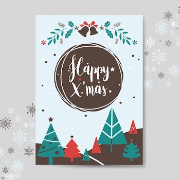 Christmas greeting card mockup vector | Free stock vector - 494301