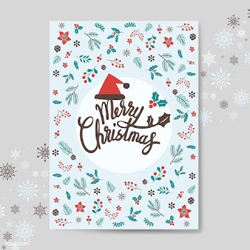 Christmas greeting card mockup vector | Free stock vector - 494312