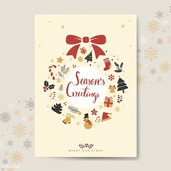 Christmas greeting card mockup vector | Free stock vector - 495451
