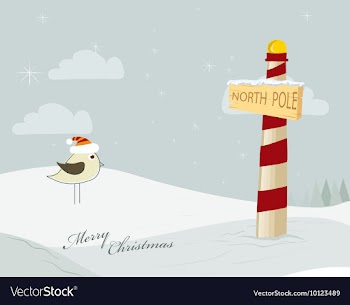 Christmas greeting card vector image