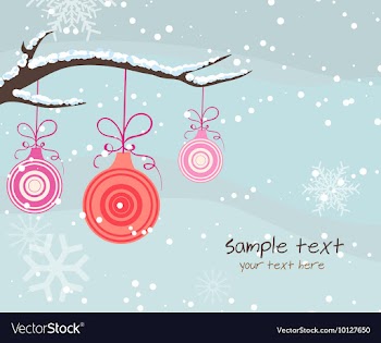 Christmas greeting card vector image