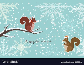 Christmas greeting card vector image