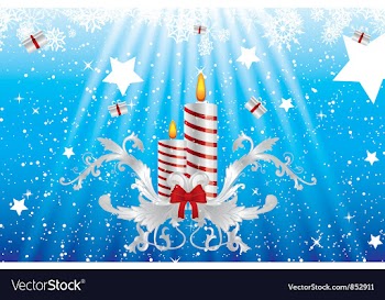 Christmas greeting card vector image