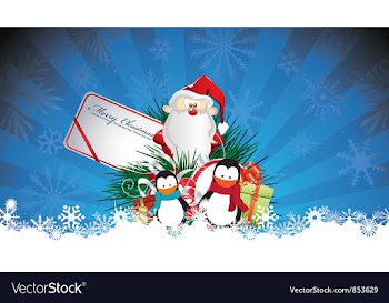 Christmas greeting card vector image