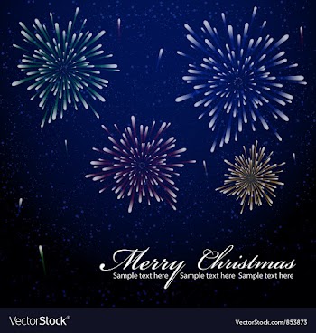 Christmas greeting card vector image