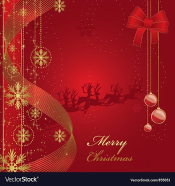 Christmas greeting card vector image
