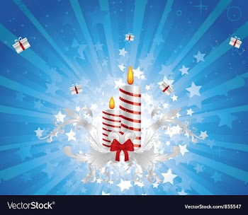 Christmas greeting card vector image