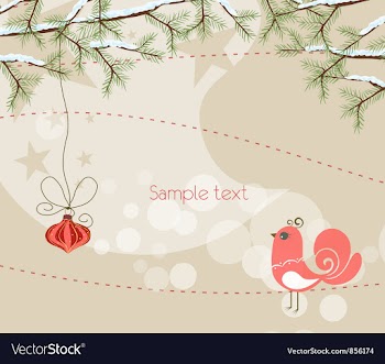 Christmas greeting card vector image