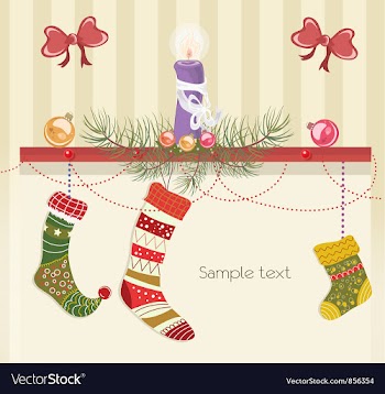 Christmas greeting card vector image