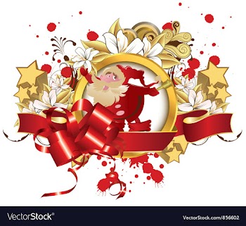 Christmas greeting card vector image