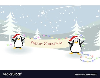 Christmas greeting card vector image