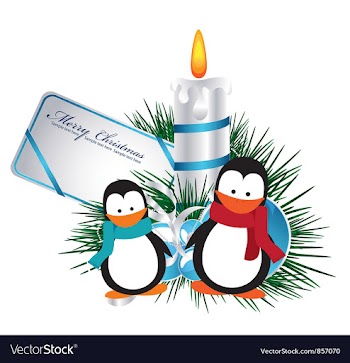 Christmas greeting card vector image