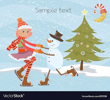 Christmas greeting card vector image