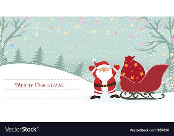 Christmas greeting card vector image
