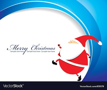 Christmas greeting card vector image