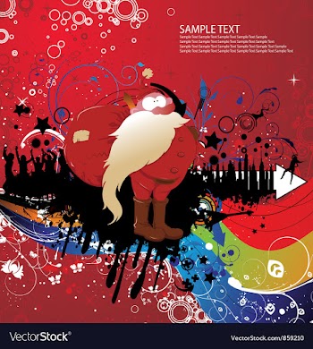 Christmas greeting card vector image