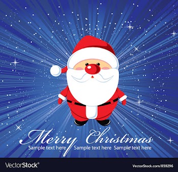 Christmas greeting card vector image