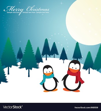 Christmas greeting card vector image