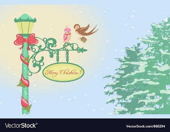 Christmas greeting card vector image