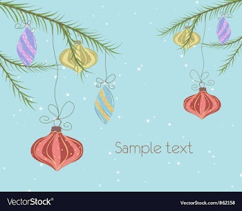 Christmas greeting card vector image