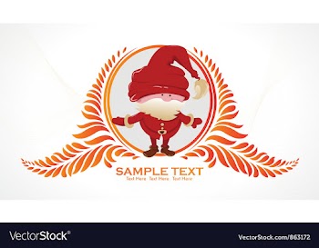 Christmas greeting card vector image